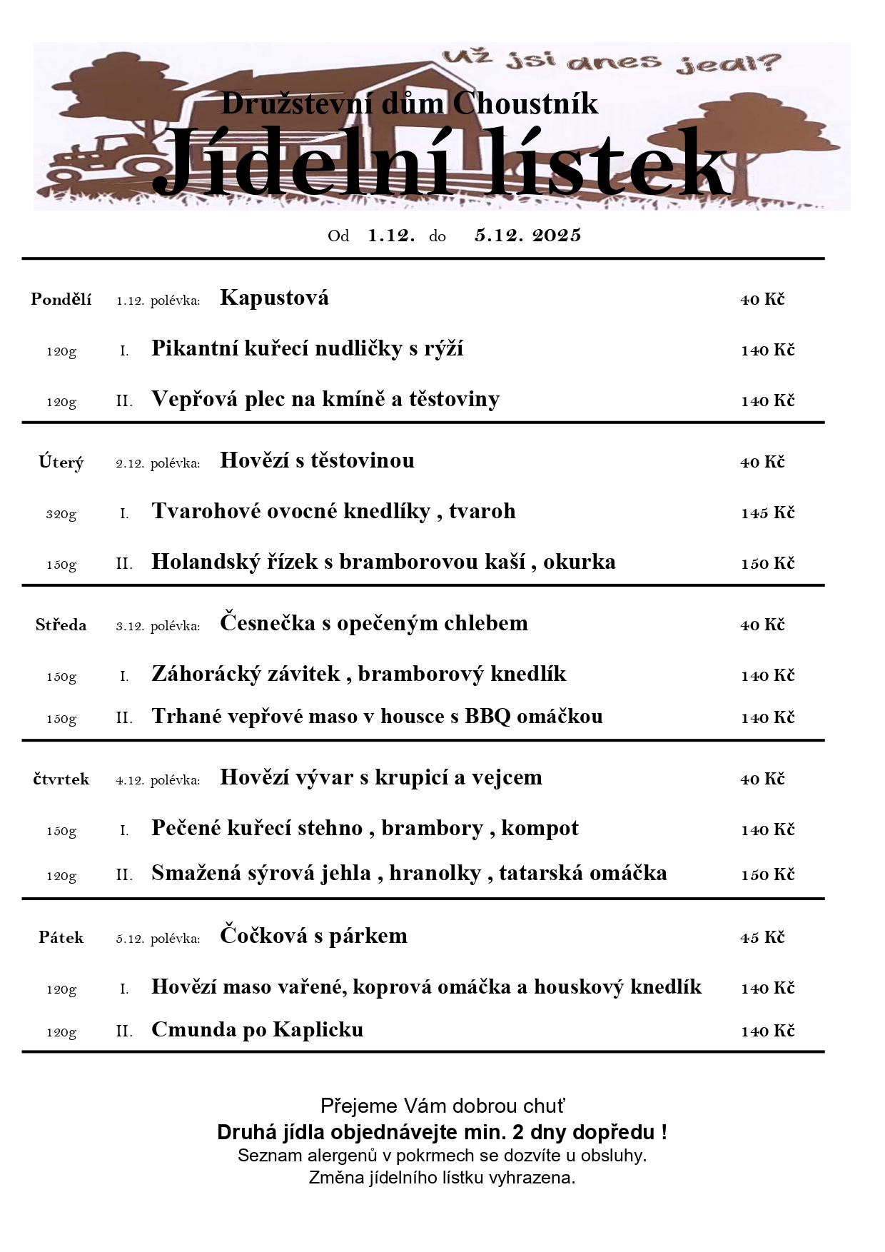 1. 12. - 5. 112. Listopad 2025
