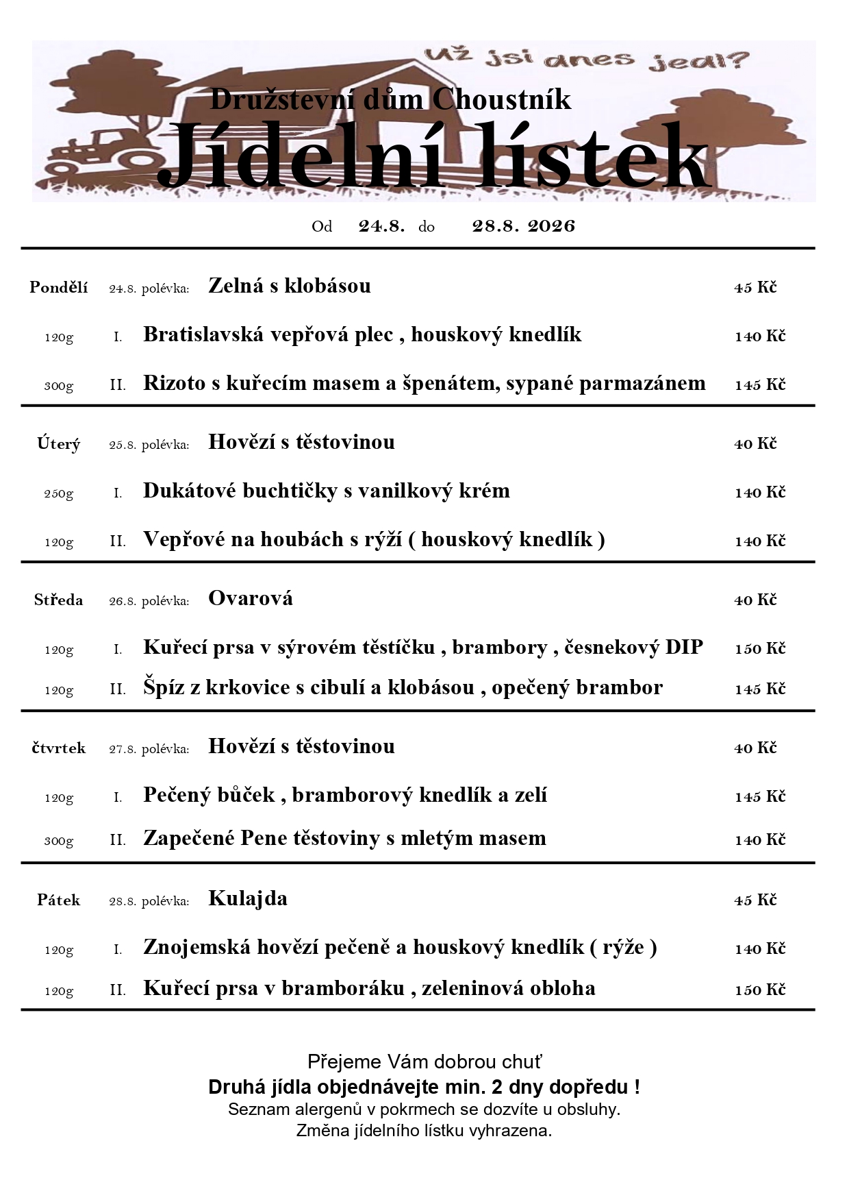 24. - 28. Srpna 2026
